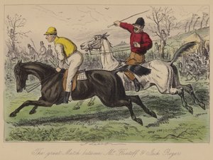 El gran partido entre el Sr. Flintoff y Jack Rogers de John Leech