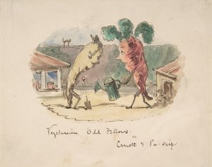 Vegetarianos Extraños: o, Zanahoria y Nabo, 1837-64 de John Leech