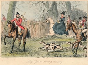 Lucy Glitters mostrando el camino, 1865 de John Leech and Hablot Knight Browne