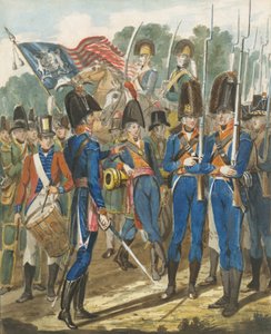 Miembros de la Tropa de la Ciudad y otros soldados de Filadelfia, 1811-ca. 1813 de John Lewis Krimmel