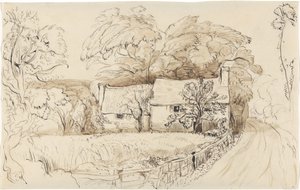 Una granja en Shoreham de John Linnell