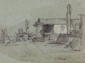 Una escena en Edgware Road, Londres de John Linnell