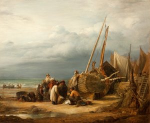 Una vista en la costa de Hastings de John Linnell