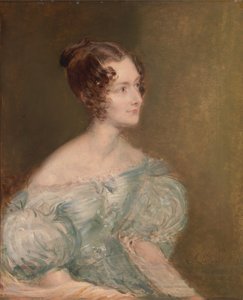 Retrato de mujer, probablemente la Sra. Price de Rugby de John Linnell