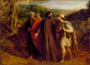 Aparición de Cristo a los dos discípulos camino a Emaús, 1835 de John Linnell