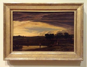 Atardecer, tormenta que se disipa de John Linnell