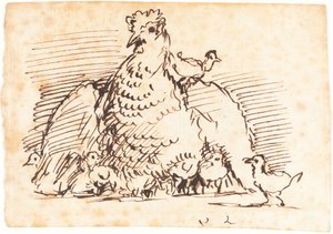 Gallinas y Pollitos de John Linnell