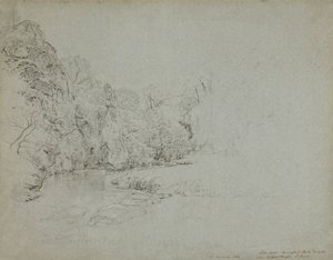Piscina Pike, Beresford Hall, Derbyshire de John Linnell