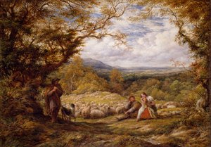 La conducción de ovejas, 1863 de John Linnell