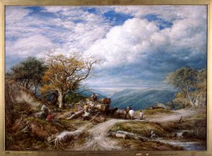 El carro de madera, 1872 de John Linnell
