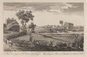Vista oeste del puente de Chelsea