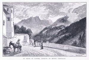 En Pieve Di Cadore, mirando hacia Monte Cristallo, de The Magazine of Art 1893, Cassell and Company