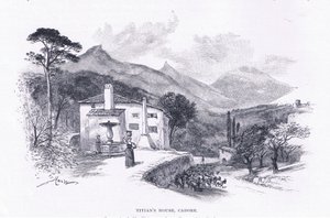 Casa de Tiziano, Cadore, de The Magazine of Art 1893, Cassell and Company de John MacWhirter