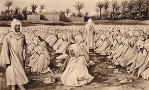 Mahometanos en oración (litografía) de John Macfarlane