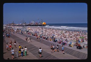 Paseo marítimo, playa, Casino Pier, Seaside Heights, Nueva Jersey, EE.UU.