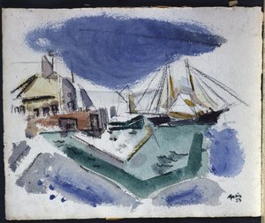Escena del puerto de John Marin