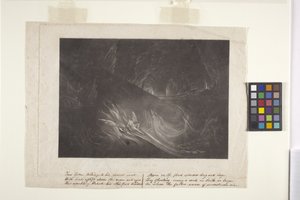 Satán en el lago ardiente (mezzotinta) de John Marin