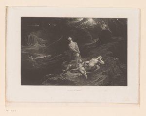 Adán y Eva lloran a Abel y Dios maldice a Caín
Muerte de Abel (título en el objeto)
Ilustraciones de la Biblia (título de la serie)
Ilustraciones de la Biblia (título de la serie) de John Martin