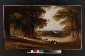 Paisaje: Vista en Richmond Park, 1850 de John Martin