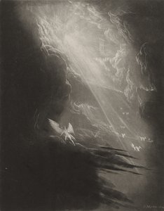 Satanás viendo el ascenso al cielo, c.1827 de John Martin