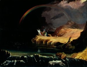 El pacto, c.1843 (óleo sobre lienzo) de John Martin