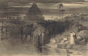 Las hijas de Jerusalén lloran junto a las aguas de Babilonia de John Martin