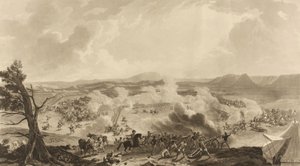 Batalla de Kirkee librada el 5 de noviembre de 1816 en la que 4785 [sic] tropas británicas derrotaron al ejército Mahratta de John Massey (after) Wright
