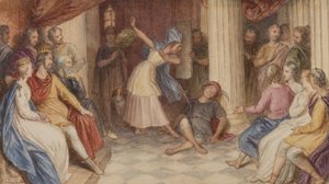 Píramo y Tisbe, Sueño de una noche de verano, Acto V, Escena I, c.1840 de John Massey Wright