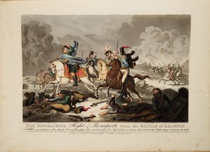 La huida de Bonaparte de la Batalla de Krasnoi, 1814 de John Massey Wright