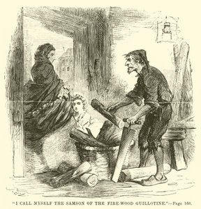 Ilustración para Historia de dos ciudades de Charles Dickens