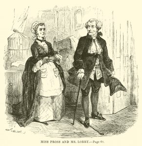Ilustración de Historia de dos ciudades de Charles Dickens