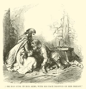 Ilustración de Historia de dos ciudades de Charles Dickens
