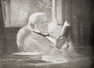 William Ewart Gladstone en la vejez, ilustración de 