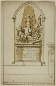 Diseño para un monumento funerario no ejecutado para el primer duque de Marlborough de John Michael Rysbrack