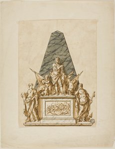 Diseño no ejecutado para el monumento al primer duque de Marlborough de John Michael Rysbrack
