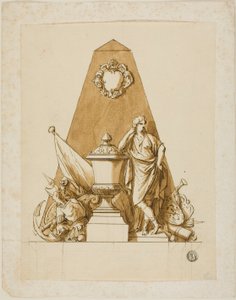 Diseño sin ejecutar del monumento al primer duque de Marlborough de John Michael Rysbrack
