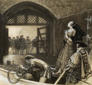 Ana Bolena () llegando a la Torre de John Millar Watt