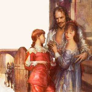 Carlos I se despide de sus hijos (gouache sobre papel) de John Millar Watt