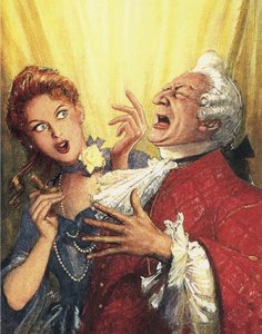 Ilustración de La violación de la cerradura de Alexander Pope