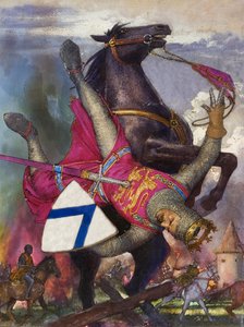 La caída de Guillermo el Conquistador (gouache sobre papel) de John Millar Watt