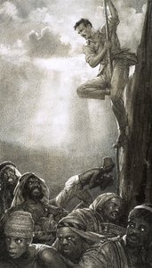 Los ladrones de tumbas, ilustración de "Aventuras en arqueología".
