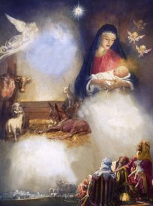 Montaje no identificado basado en el nacimiento de Jesús de John Millar Watt