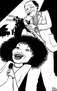 Cleo Laine y Sir John Dankworth Dame Cleo Laine, Lady Dankworth, nacida Clementina Dinah Campbell de John Minnion