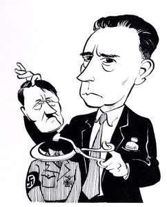 John Heartfield, caricatura con Adolf Hitler de John Minnion