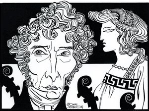 Luigi Cherubini con Médée (personaje de la ópera cómica del mismo nombre) de John Minnion
