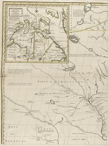Mapa de los dominios británicos y franceses en América, 1756 de John Mitchell