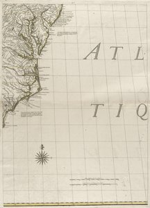 Mapa de los dominios británicos y franceses en América, 1756 de John Mitchell