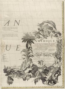 Un mapa de los dominios británicos y franceses en América, 1756 de John Mitchell