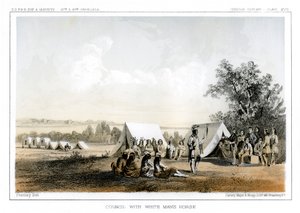 Consejo con el Caballo del Hombre Blanco, 1856 de John Mix Stanley