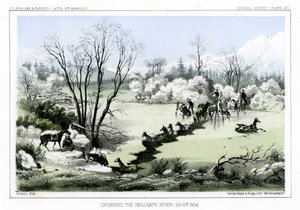 Cruzando el río Hellgate, 6 de enero de 1854 de John Mix Stanley